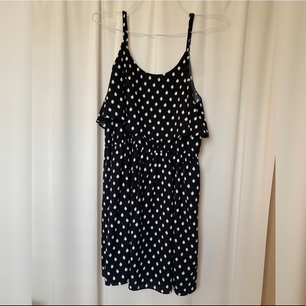 Elle Black and White Polka Dot Party Dress